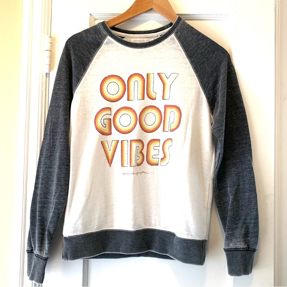 Spiritual gangster only good vibes graphic sweatshirt XS